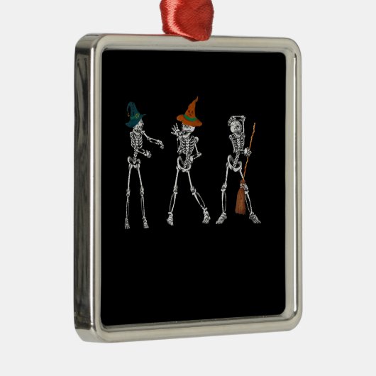 Geschenktanz |Halloween Dance Macabre Hexe Skeleto Ornament Aus Metall (Rechts)