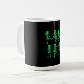 Geschenktanz| Halloween Dancing Skeletts Tanzgesch Kaffeetasse (Vorderseite Links)