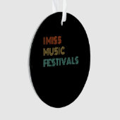 Geschenktanz| I Miss Music Festival Retro Tanz Ornament (Vorderseite)