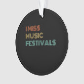 Geschenktanz| I Miss Music Festival Retro Tanz Ornament (Vorderseite)