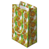 Geschenktasche - 3D Neonblumen Kleine Geschenktüte (Vorderseite Schrägansicht)