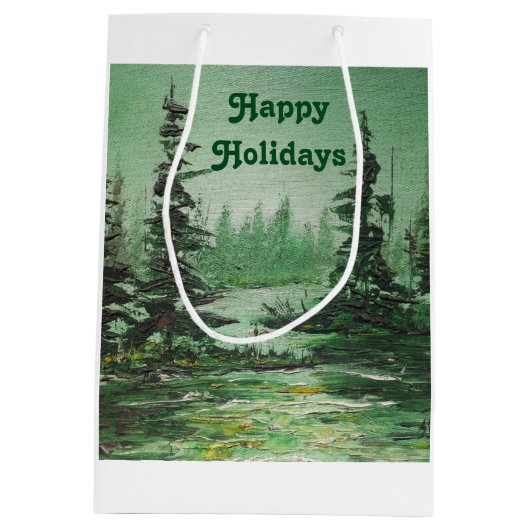 Geschenktasche Ann Hayes Ölgemälde Grünwald Mittlere Geschenktüte (Rückseite)