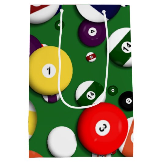 Geschenktasche - Billiards Mittlere Geschenktüte (Rückseite)