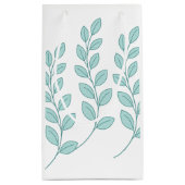 Geschenktasche Blätter Natur Kleine Geschenktüte (Rückseite)