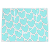 Geschenktasche - Blue Hearts Große Geschenktüte (Vorderseite)