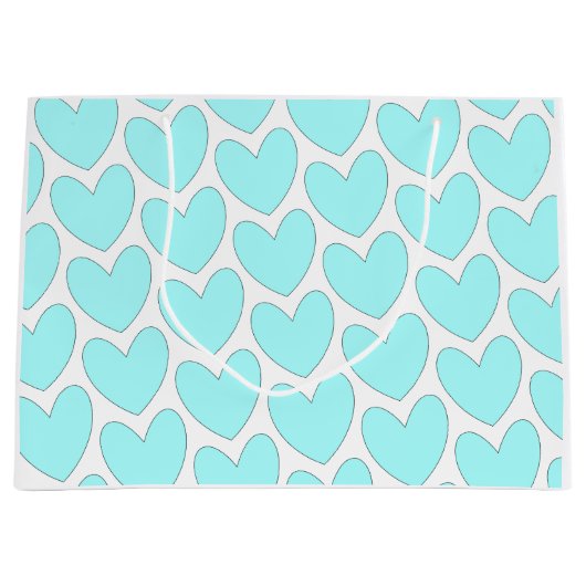 Geschenktasche - Blue Hearts Große Geschenktüte (Vorderseite)