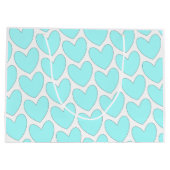Geschenktasche - Blue Hearts Große Geschenktüte (Rückseite)