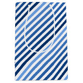 Geschenktasche - Diagonal Blue Lines Mittlere Geschenktüte (Vorderseite)