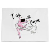 Geschenktasche "Diva mit Kurven" Große Geschenktüte (Vorderseite)