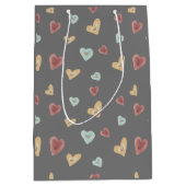 Geschenktasche - dunkelgrau mittlere geschenktüte (Vorderseite)