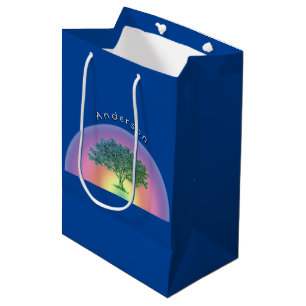 Geschenktasche - Familienstück mit Namen Mittlere Geschenktüte