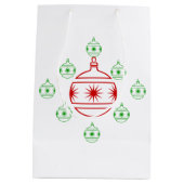 Geschenktasche - Feiertage Ornamente Mittlere Geschenktüte (Rückseite)