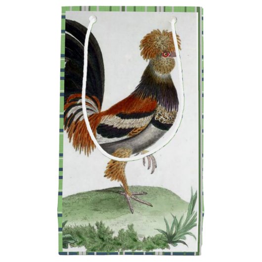 Geschenktasche Französisch Bird Green Kleine Geschenktüte (Vorderseite)