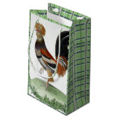 Geschenktasche Französisch Bird Green Kleine Geschenktüte (Rückseite Schrägansicht)