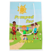 Geschenktasche für christliches Party Mittlere Geschenktüte (Rückseite)