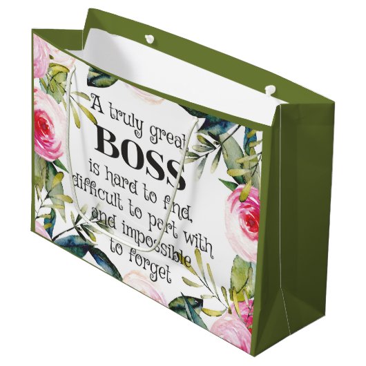 Geschenktasche für das Büro des Boss Christmas Hau Große Geschenktüte (Vorderseite Schrägansicht)