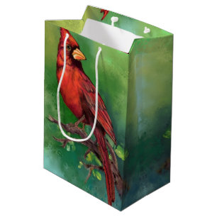 Geschenktasche für den nördlichen Kardinal Mittlere Geschenktüte
