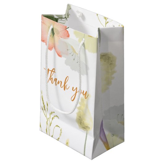 Geschenktasche für Elegante Field-Blume Gastgesche Kleine Geschenktüte (Vorderseite Schrägansicht)