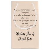 Geschenktasche für gesegnetes Weihnachten Kleine Geschenktüte (Rückseite)