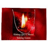 Geschenktasche für Kerzenflame Große Geschenktüte (Rückseite)