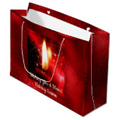 Geschenktasche für Kerzenflame Große Geschenktüte (Vorderseite Schrägansicht)