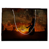 Geschenktasche für Kinder in Reifenschwung Große Geschenktüte (Rückseite)