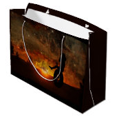 Geschenktasche für Kinder in Reifenschwung Große Geschenktüte (Rückseite Schrägansicht)