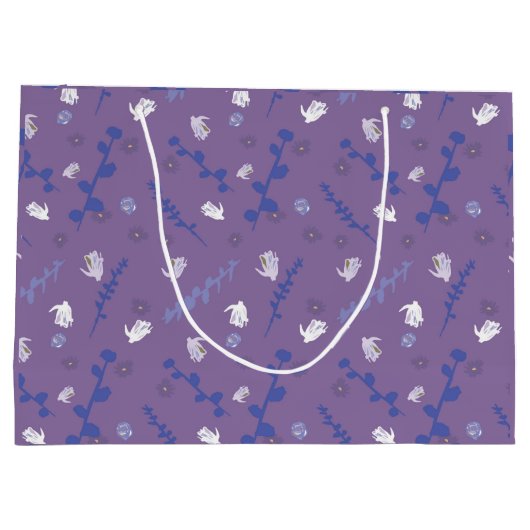 Geschenktasche für lila Blume Große Geschenktüte (Rückseite)