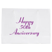 Geschenktasche für Lila Textvorlage aus dem 50. Ju Große Geschenktüte (Rückseite)