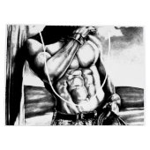 Geschenktasche für Männer Cooler ABS Cowboy Body B Große Geschenktüte (Rückseite)