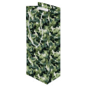 Geschenktasche für militärische Camouflage Geschenktüte Für Weinflaschen (Rückseite Schrägansicht)