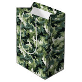 Geschenktasche für militärische Camouflage Mittlere Geschenktüte (Rückseite Schrägansicht)