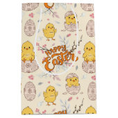 Geschenktasche für niedliches Osterchick Mittlere Geschenktüte (Vorderseite)