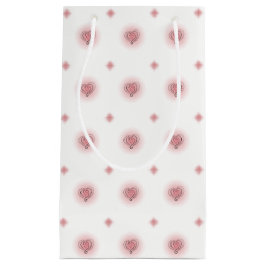 Geschenktasche für rosa und weiße Herzen & Diamant Kleine Geschenktüte