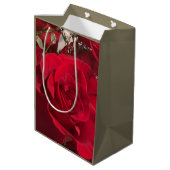 Geschenktasche für rote Rosen Mittlere Geschenktüte (Rückseite Schrägansicht)