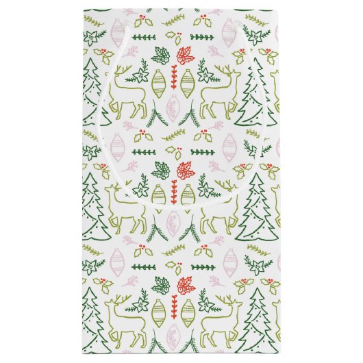 Geschenktasche für rote und grüne skandinavische M Kleine Geschenktüte (Rückseite)