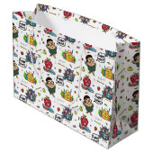 Geschenktasche für Schulfreunde Große Geschenktüte (Rückseite Schrägansicht)