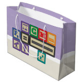 Geschenktasche für zukünftige Physiker Große Geschenktüte (Rückseite Schrägansicht)