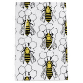 Geschenktasche - Gelbe und schwarze Bienen Mittlere Geschenktüte (Vorderseite)