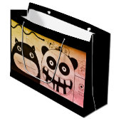 Geschenktasche - Grosses, GLÜCKLICHes MONSTER Große Geschenktüte (Vorderseite Schrägansicht)