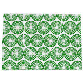 Geschenktasche - grüne, konzentrische Perlenzirkel Große Geschenktüte (Vorderseite)