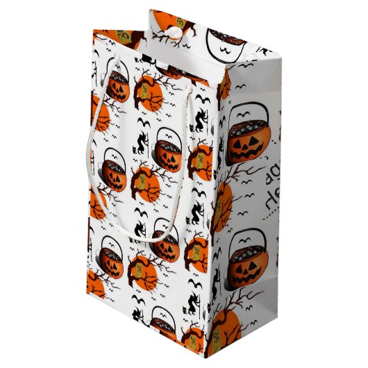 Geschenktasche Halloween Kleine Geschenktüte (Rückseite Schrägansicht)