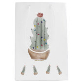Geschenktasche Holiday Cactus Mittlere Geschenktüte (Vorderseite)