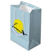 Geschenktasche - Hummingbird-Silhouette Mittlere Geschenktüte (Vorderseite Schrägansicht)