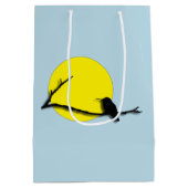 Geschenktasche - Hummingbird-Silhouette Mittlere Geschenktüte (Rückseite)