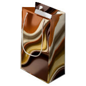 Geschenktasche in abstrakter Grafik Kleine Geschenktüte (Rückseite Schrägansicht)