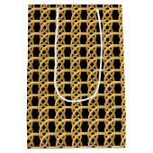 Geschenktasche - Interwoven Golden Rings Mittlere Geschenktüte (Rückseite)