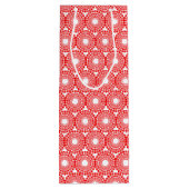 Geschenktasche - Kreise der roten Perlen Geschenktüte Für Weinflaschen (Rückseite)