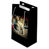 Geschenktasche Labradors Kleine Geschenktüte (Rückseite Schrägansicht)