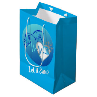 Geschenktasche Lass es schneien! Mittlere Geschenktüte